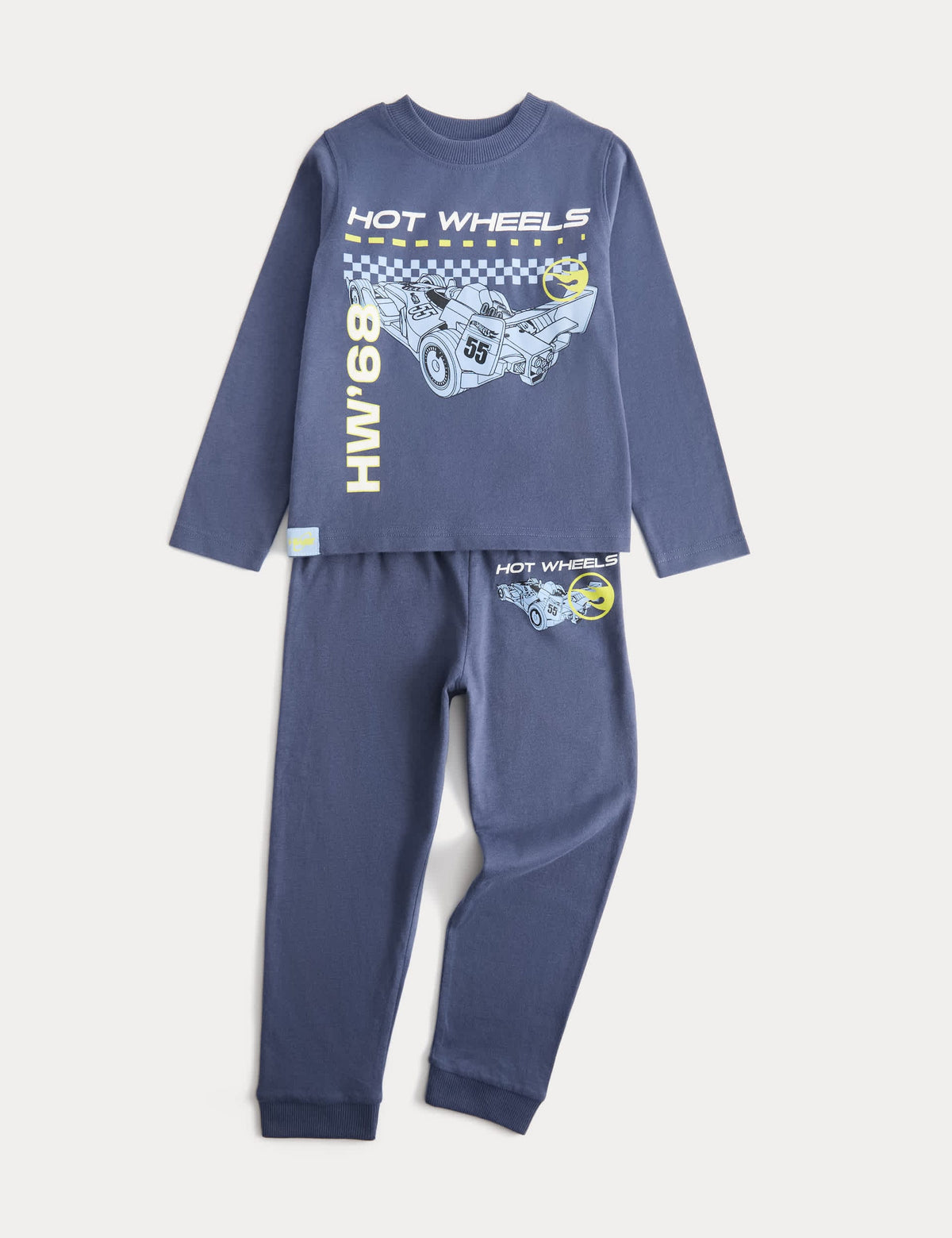 Hot Wheels™ Baskılı Saf Pamuklu Pijama Takımı
