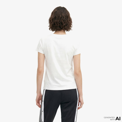 Adidas Adicolor Trefoil Boxy Kadın Beyaz Tişört