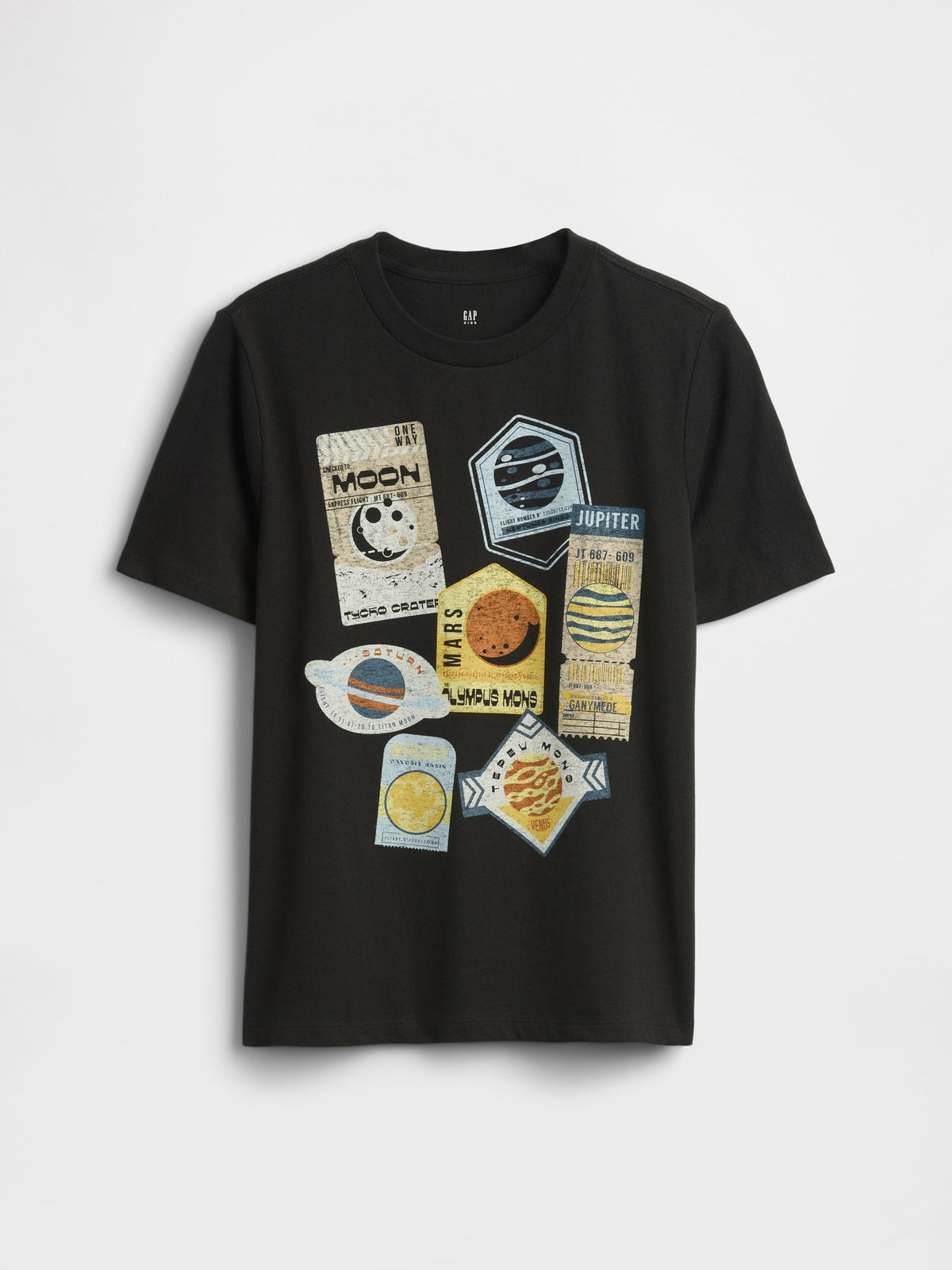 Siyah Grafik Baskılı T-shirt
