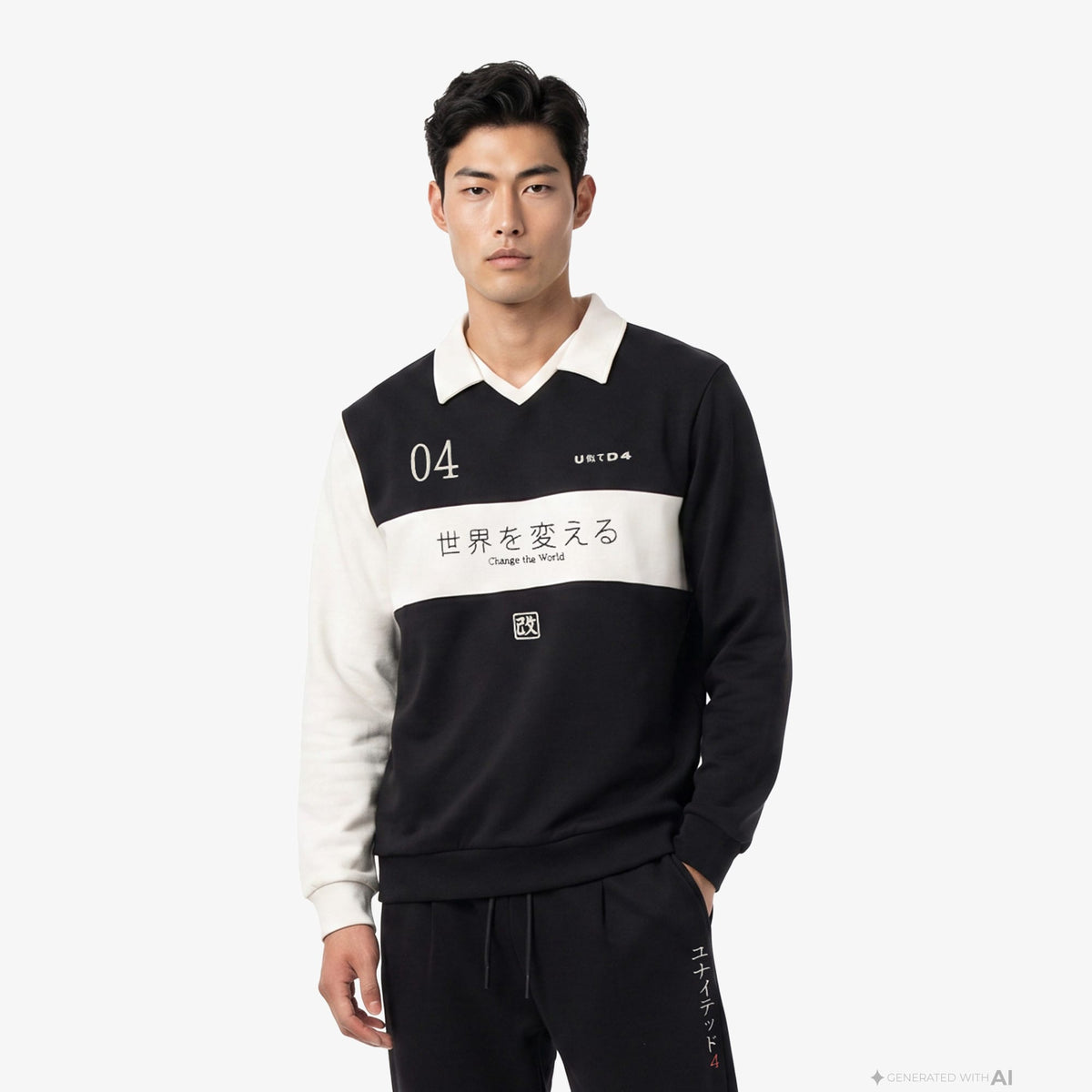 Unıted4 Regular Fit Erkek Siyah Sweatshirt