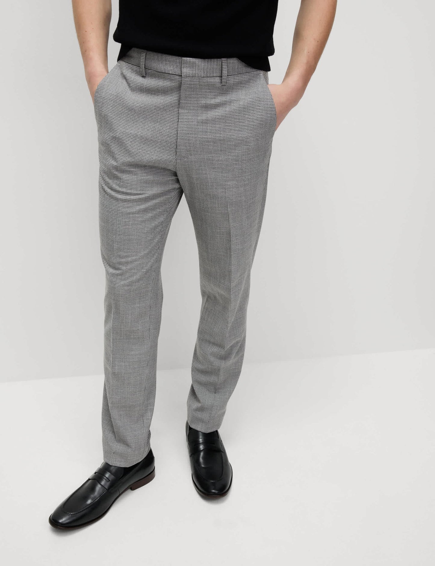 Tailored Fit Desenli Düz Pantolon