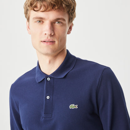 Lacoste Erkek Slim Fit Uzun Kollu Lacivert Polo