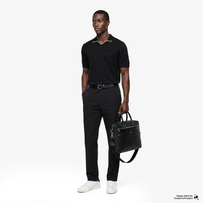 Lacoste Regular Fit Erkek Siyah Triko