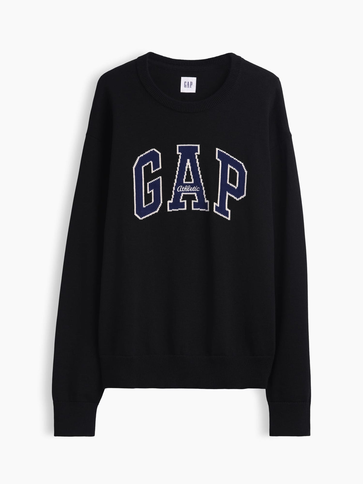 Krem Relaxed Gap Logo Intarsia Kazak