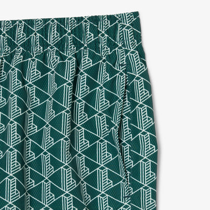 Lacoste Monogram Erkek Yeşil Deniz Şortu