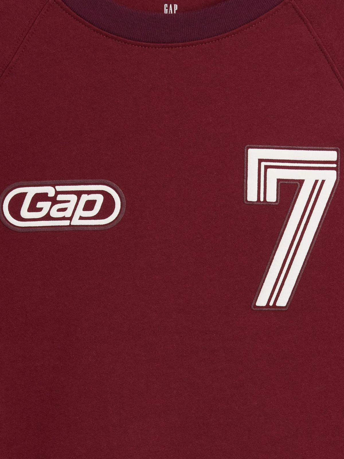 Koyu Kırmızı Relaxed Gap Logo T-shirt