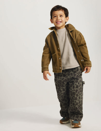 Leopar Desenli Çocuk Jean