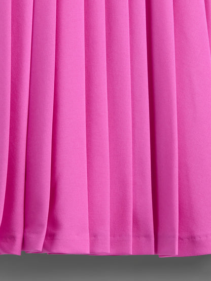 Pembe Pileli Tenis Elbise