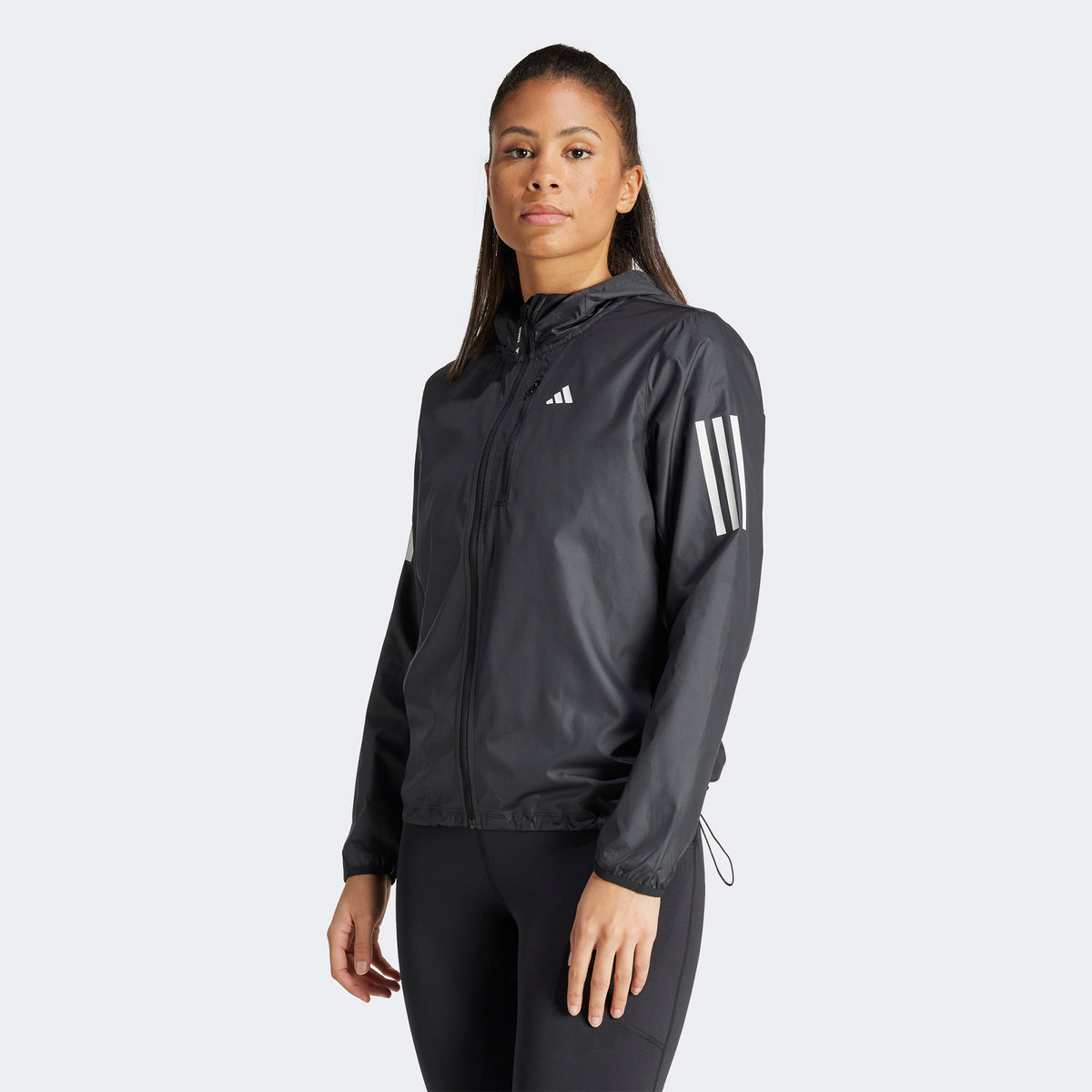Adidas Own The Run 3 Kadın Siyah Koşu Ceketi