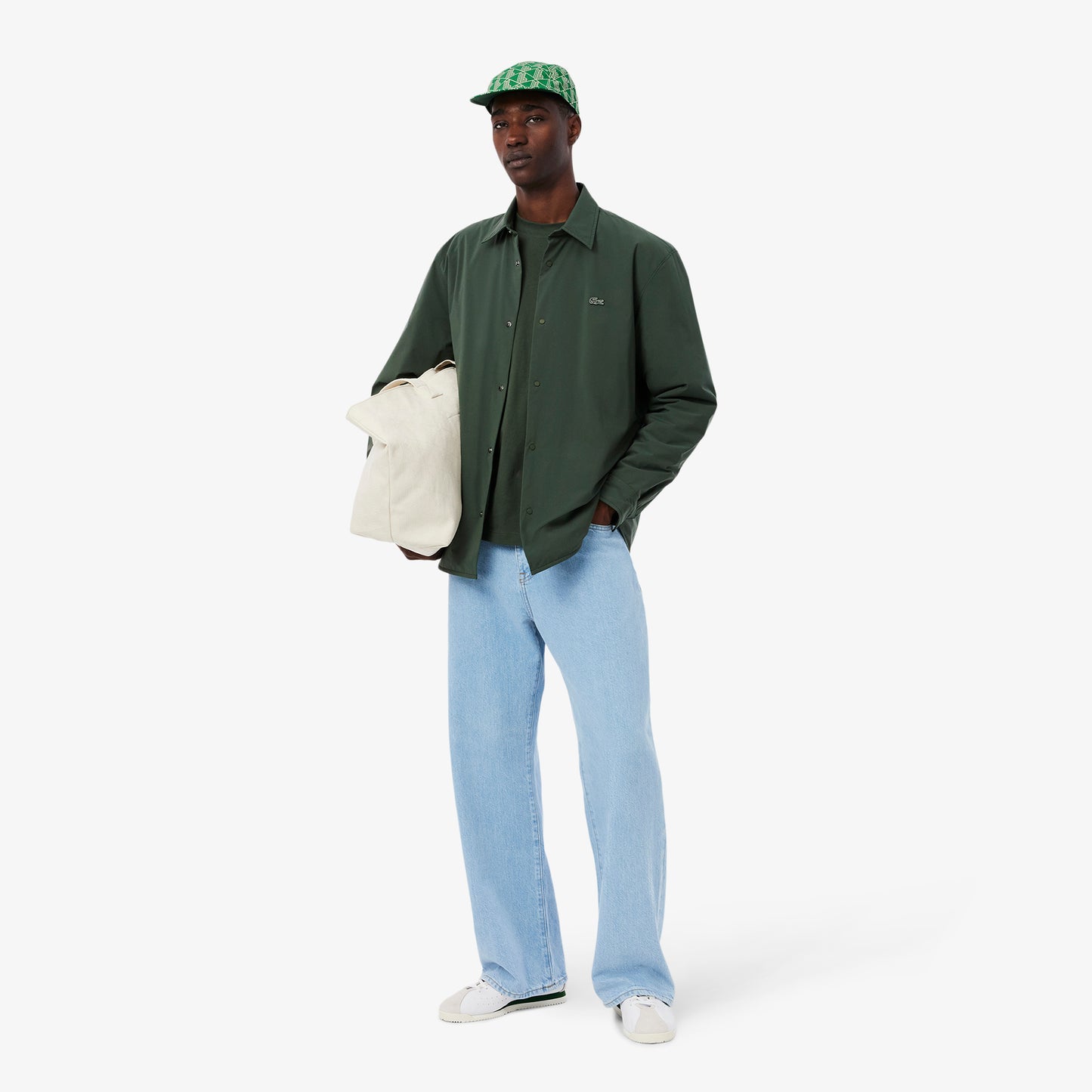 Lacoste Printed Twill Jockey Unisex Yeşil Şapka