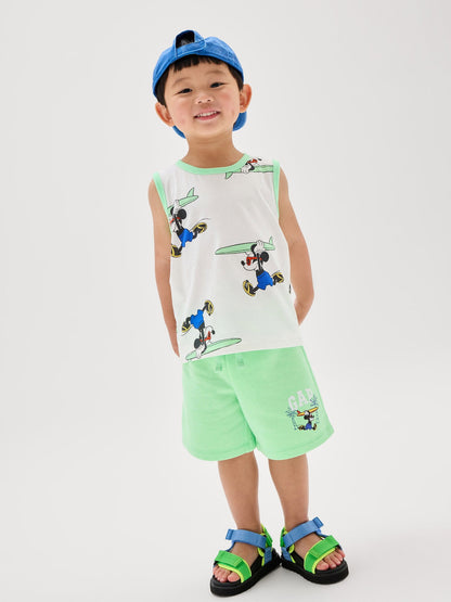 Açık Yeşil Disney Mickey Mouse Two-piece Outfit Set