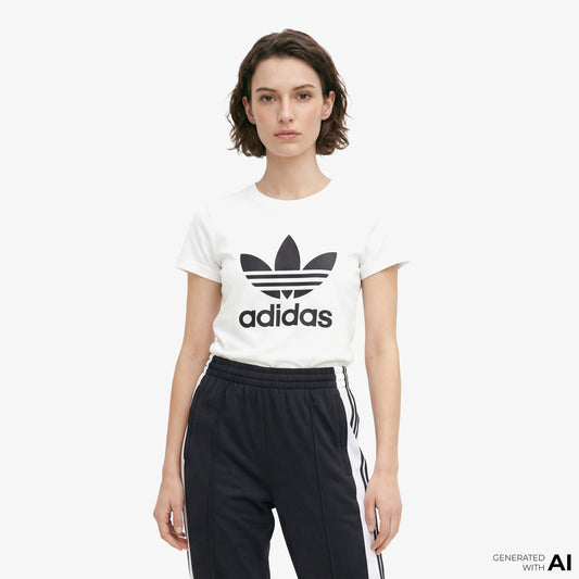 Adidas Adicolor Trefoil Boxy Kadın Beyaz Tişört