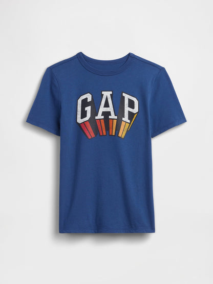 Mavi Grafik Baskılı T-shirt