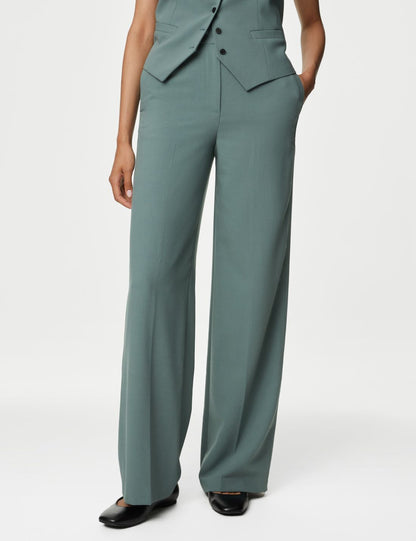Yüksek Bel Wide Leg Pantolon