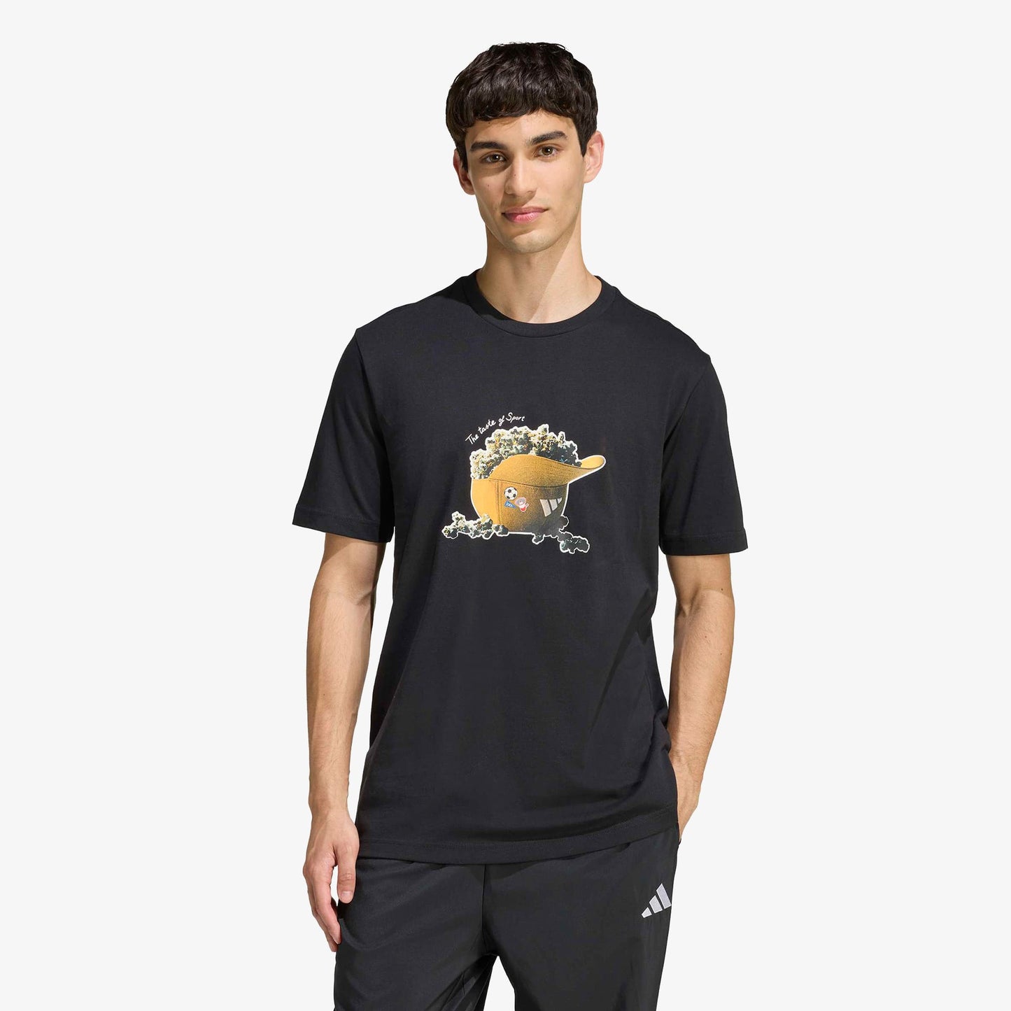 Adidas Popcorn Erkek Siyah T-shirt