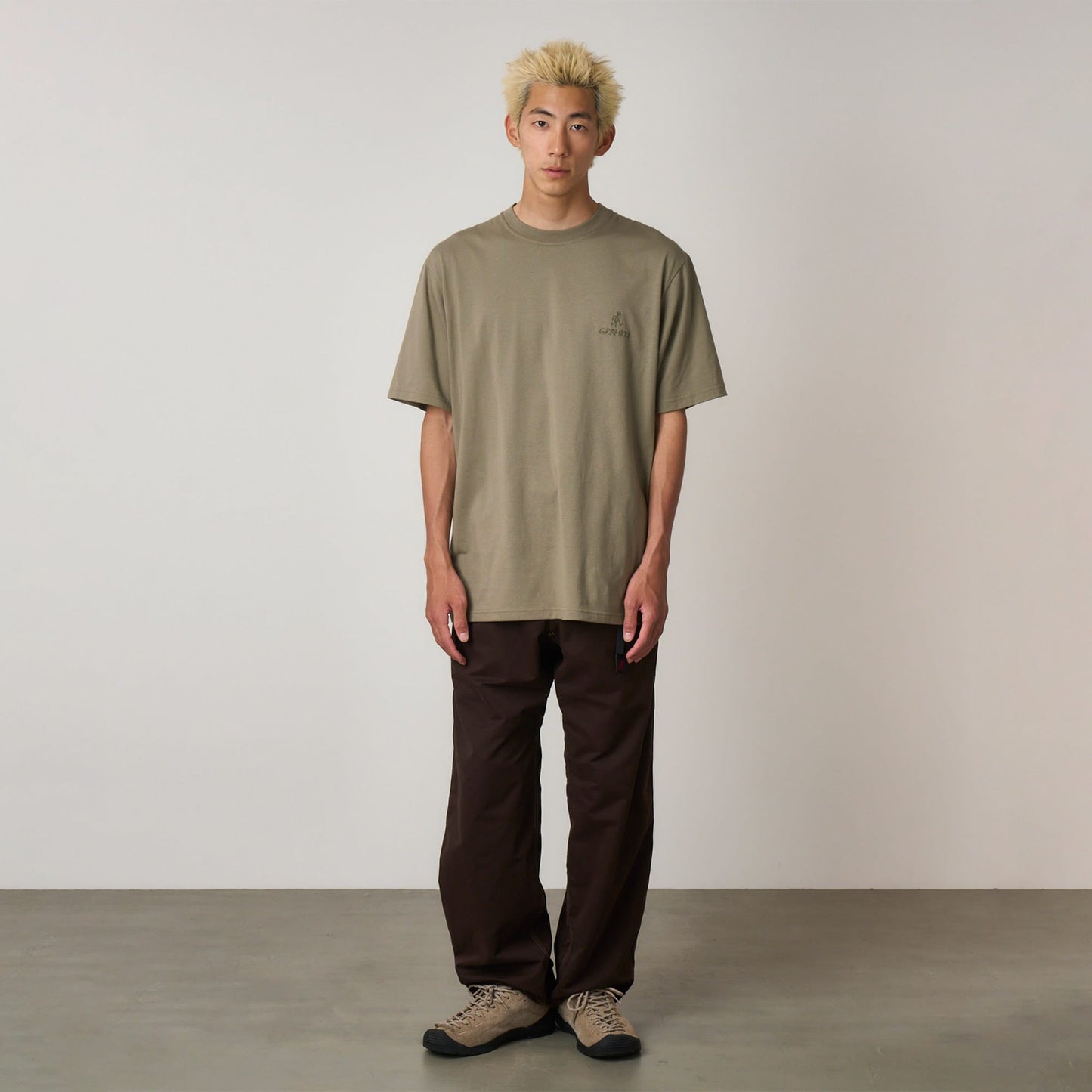 Gramicci One Point Logo Erkek Haki T-shirt