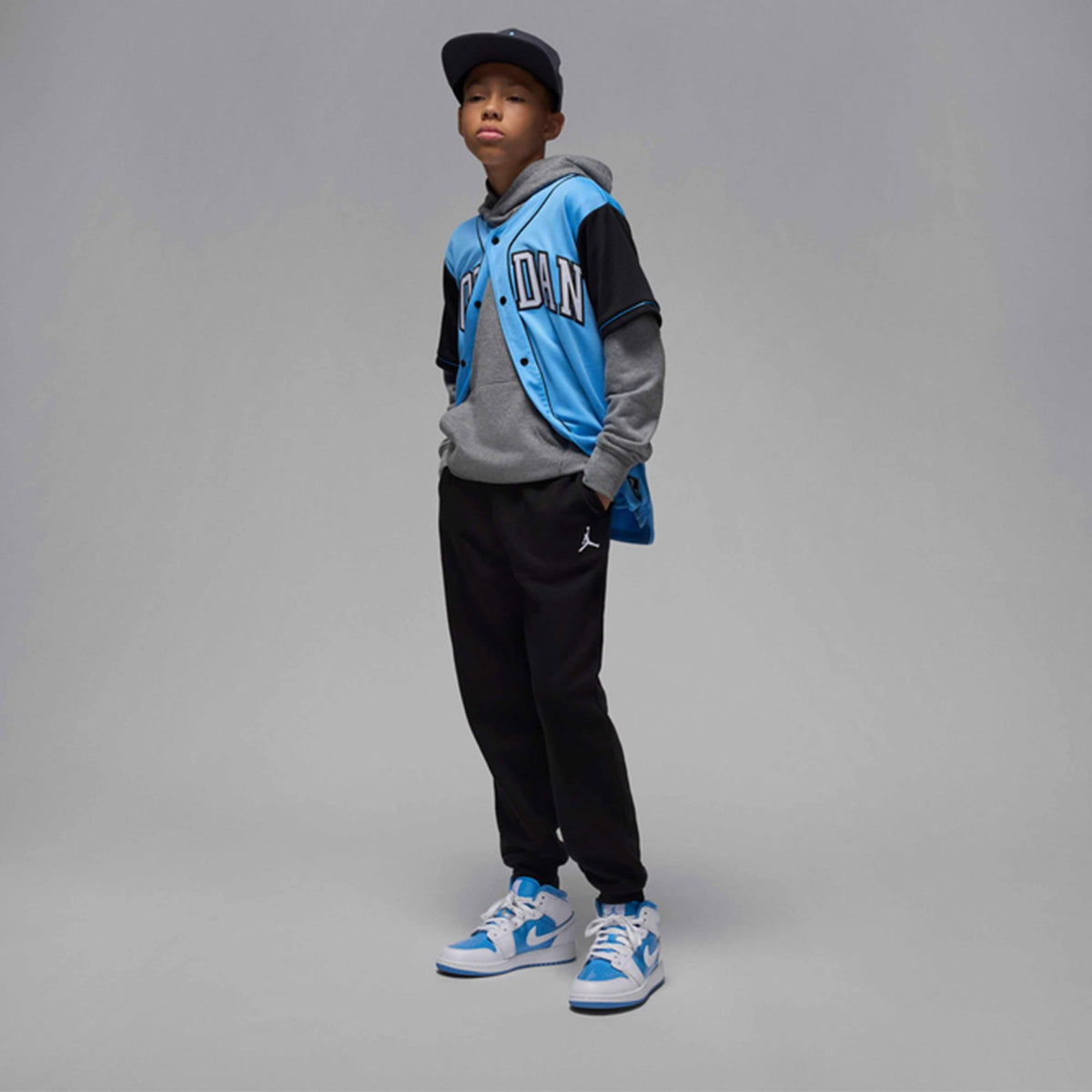 Jordan Brooklyn Fleece Dri-fit Çocuk Siyah Eşofman Altı