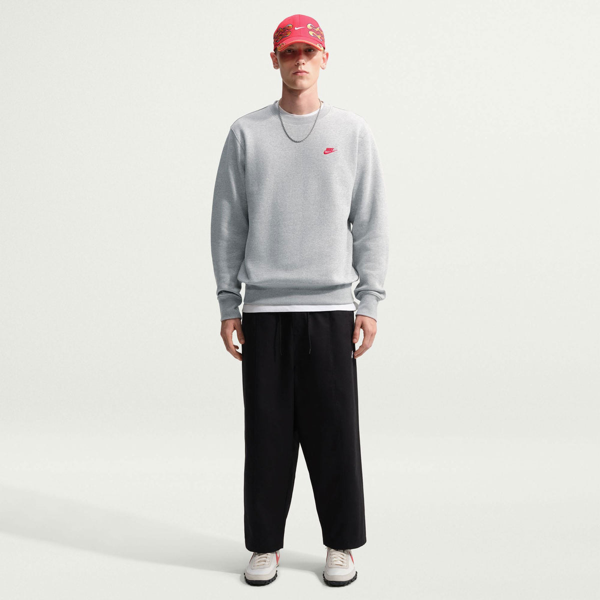 Nike Club Bb Crew Erkek Gri Sweatshirt