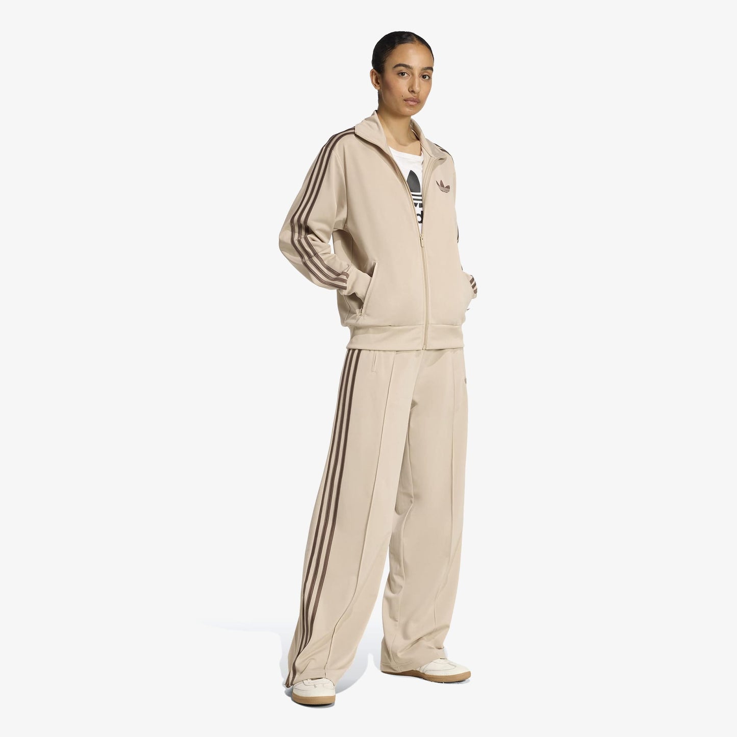Adidas Firebird Loose Kadın Bej Eşofman Altı