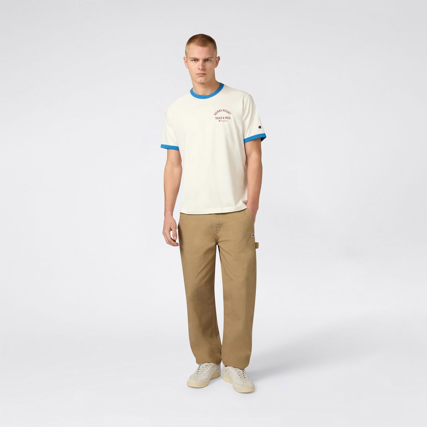 Champion Ringer Erkek Krem T-shirt