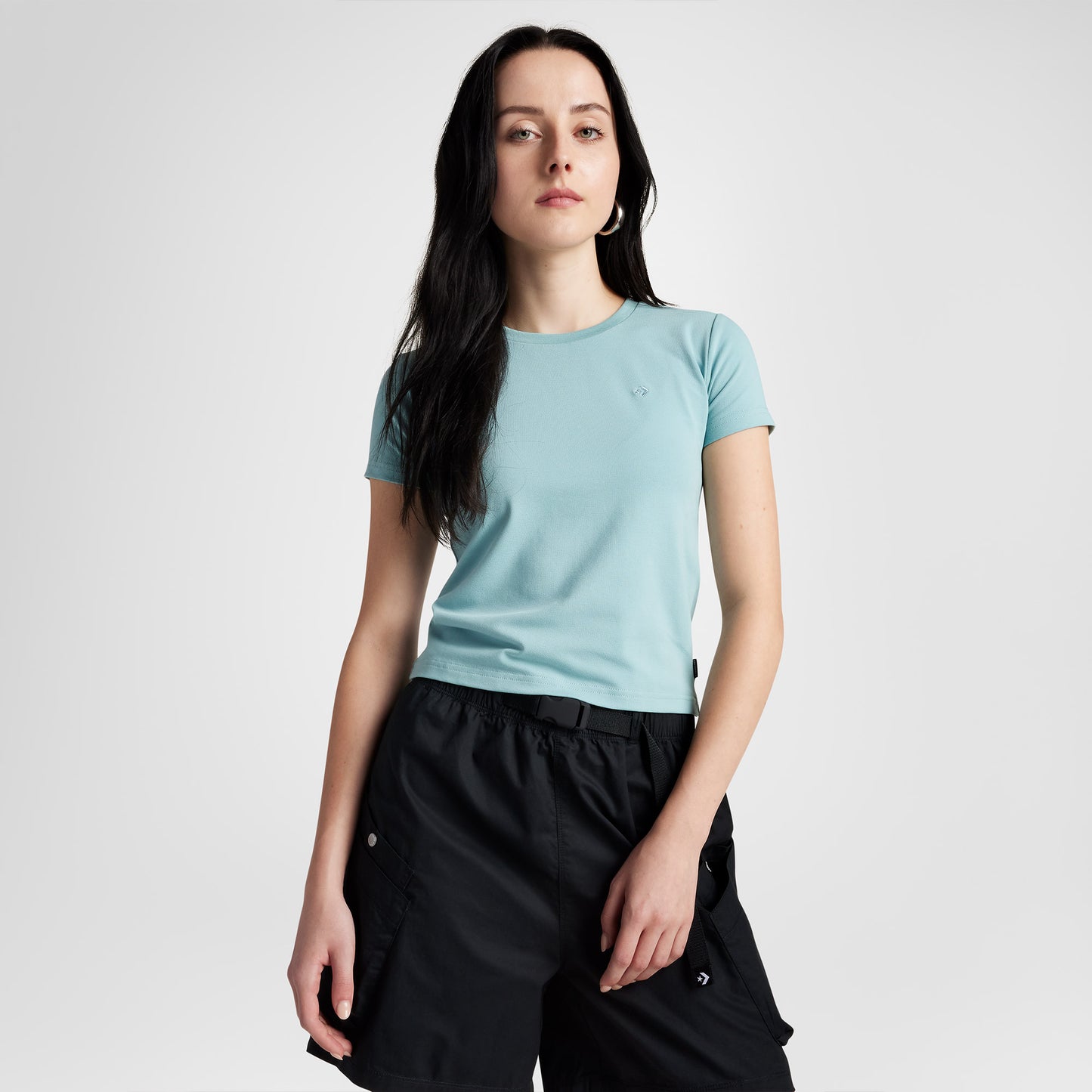 Converse Classic Kadın Slim Fit Yeşil T-shirt