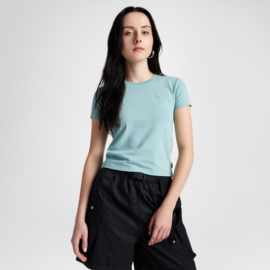 Converse Classic Kadın Slim Fit Yeşil T-shirt