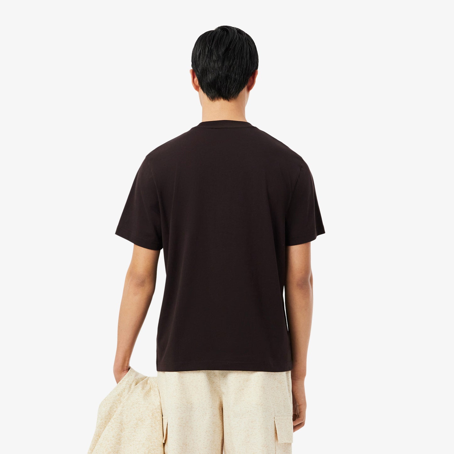 Lacoste Erkek Classic Fit Bisiklet Yaka Kahverengi T-shirt