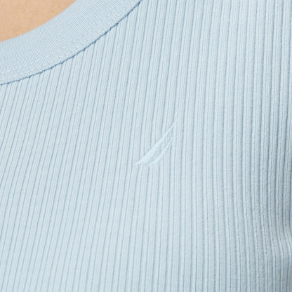 Nautica Kadın Mavi Slim Fit Kolsuz T-shirt
