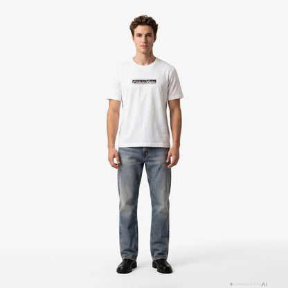 Calvin Klein 20s Sportswear Grap Erkek Beyaz T-shirt