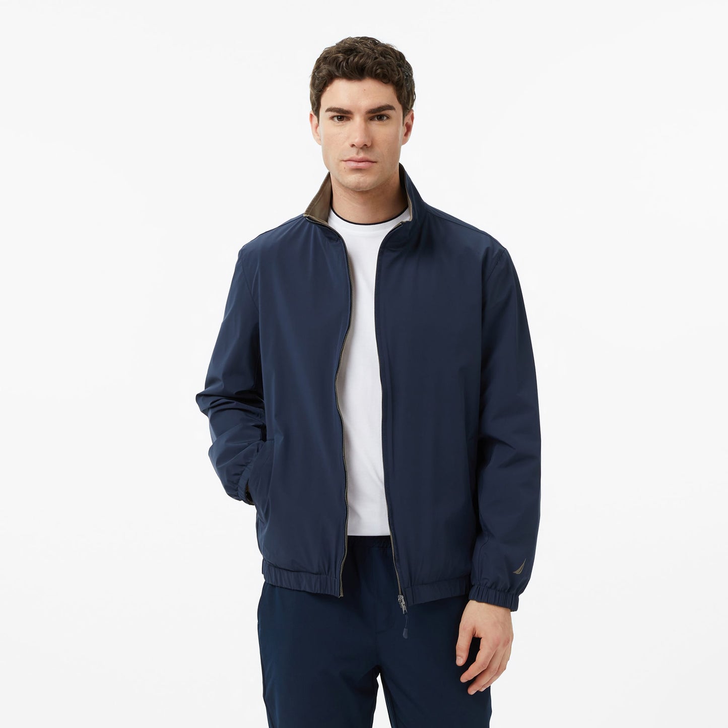 Nautica Erkek Lacivert Regular Fit Dik Yaka Su Itici Mont