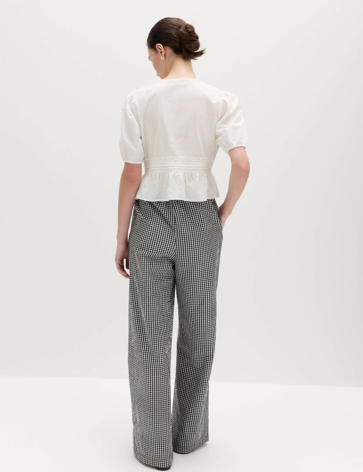 Pötikareli Wide Leg Pantolon