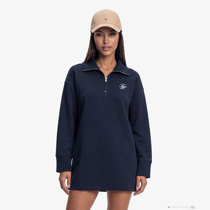 Tommy Hilfiger Script Kadın Lacivert Elbise
