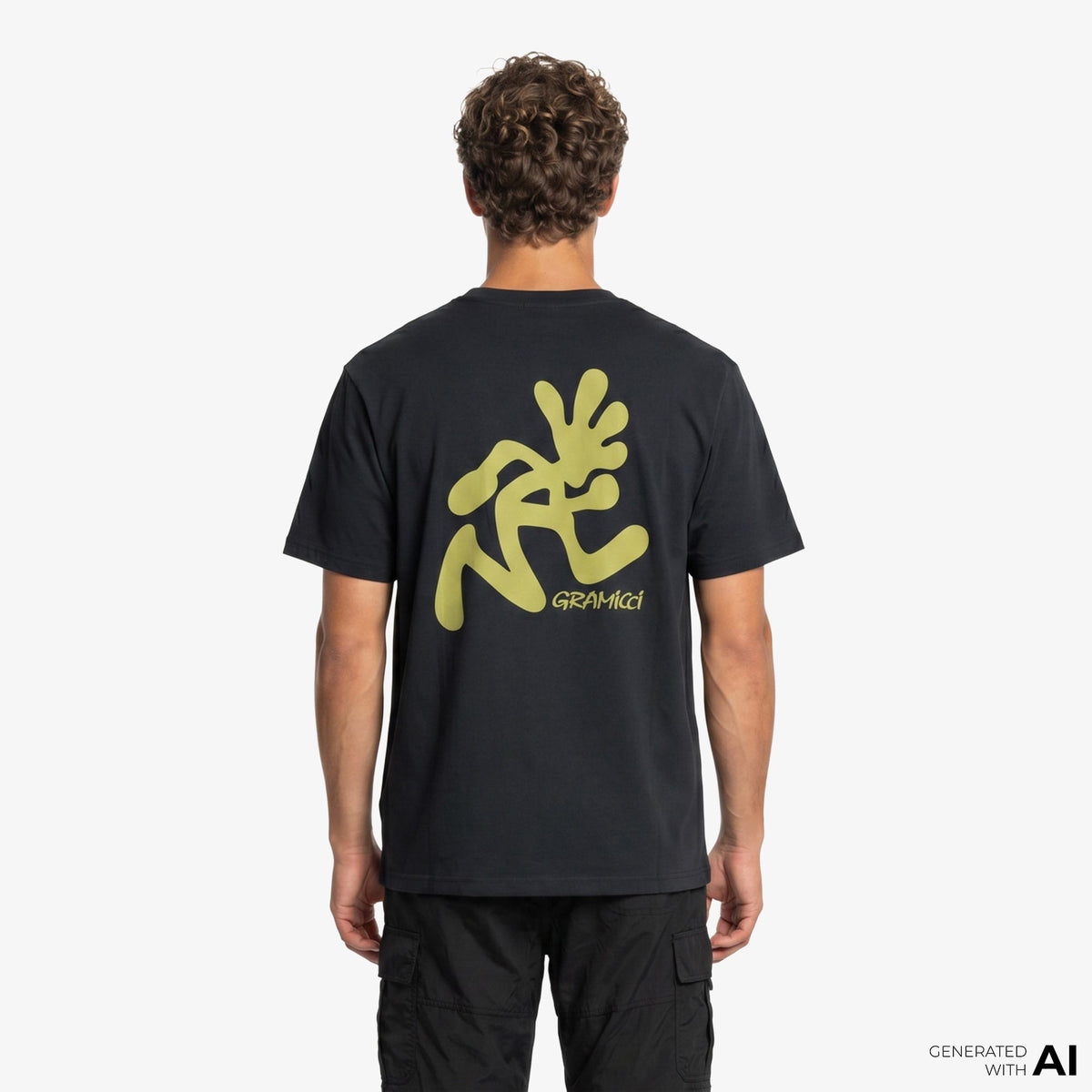 Gramicci Running Man Erkek Siyah T-shirt