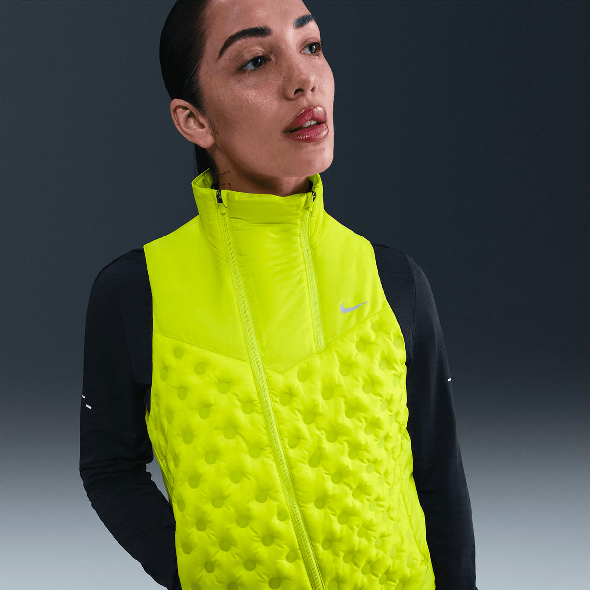 Nike Therma-fıt Adv Repel Aeroloft Kadın Sarı Koşu Yelek