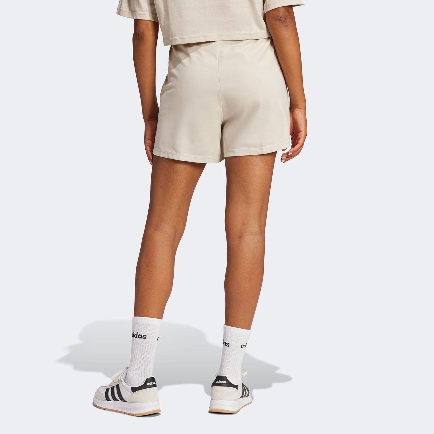 Adidas Essentials 3 Stripes Kadın Bej Şort