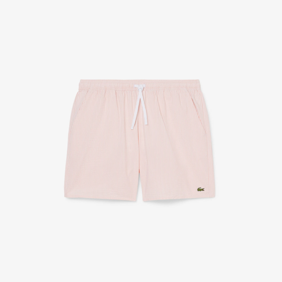 Lacoste Çizgili Erkek Pembe Deniz Şortu