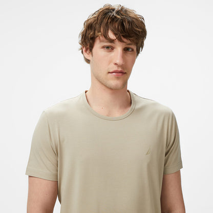 Nautica Erkek Bej Regular Fit T-shirt