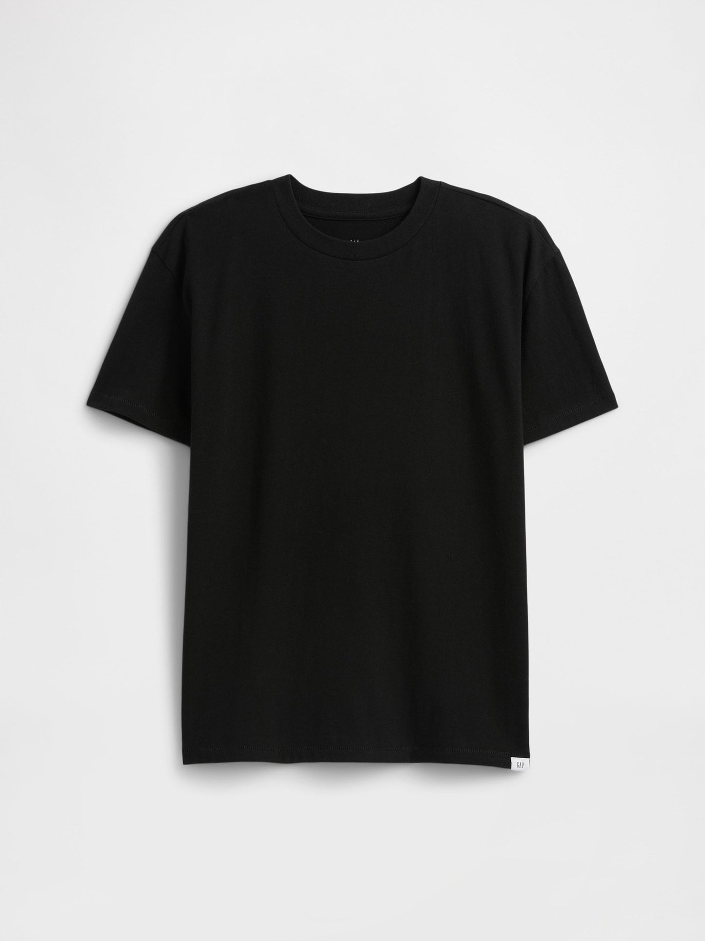 Siyah Bisiklet Yaka T-shirt