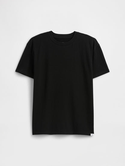 Siyah Bisiklet Yaka T-shirt