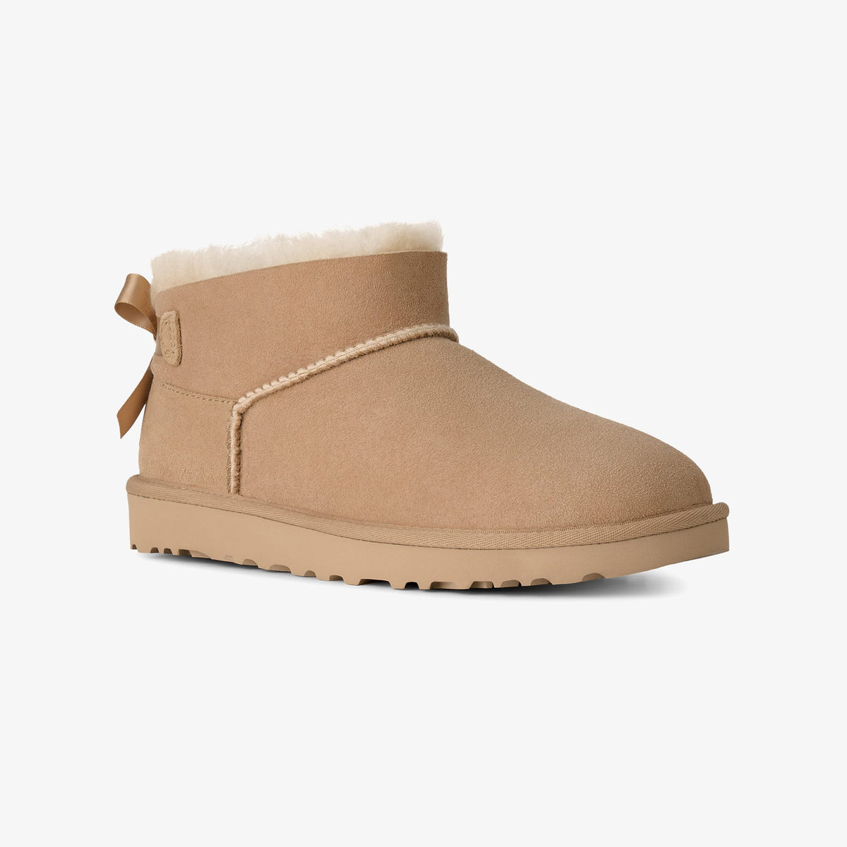 Ugg Ultra Mini Bailey Bow Kadın Krem Rengi Bot
