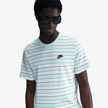 Nike Clu Striped Erkek Mavi T-shirt