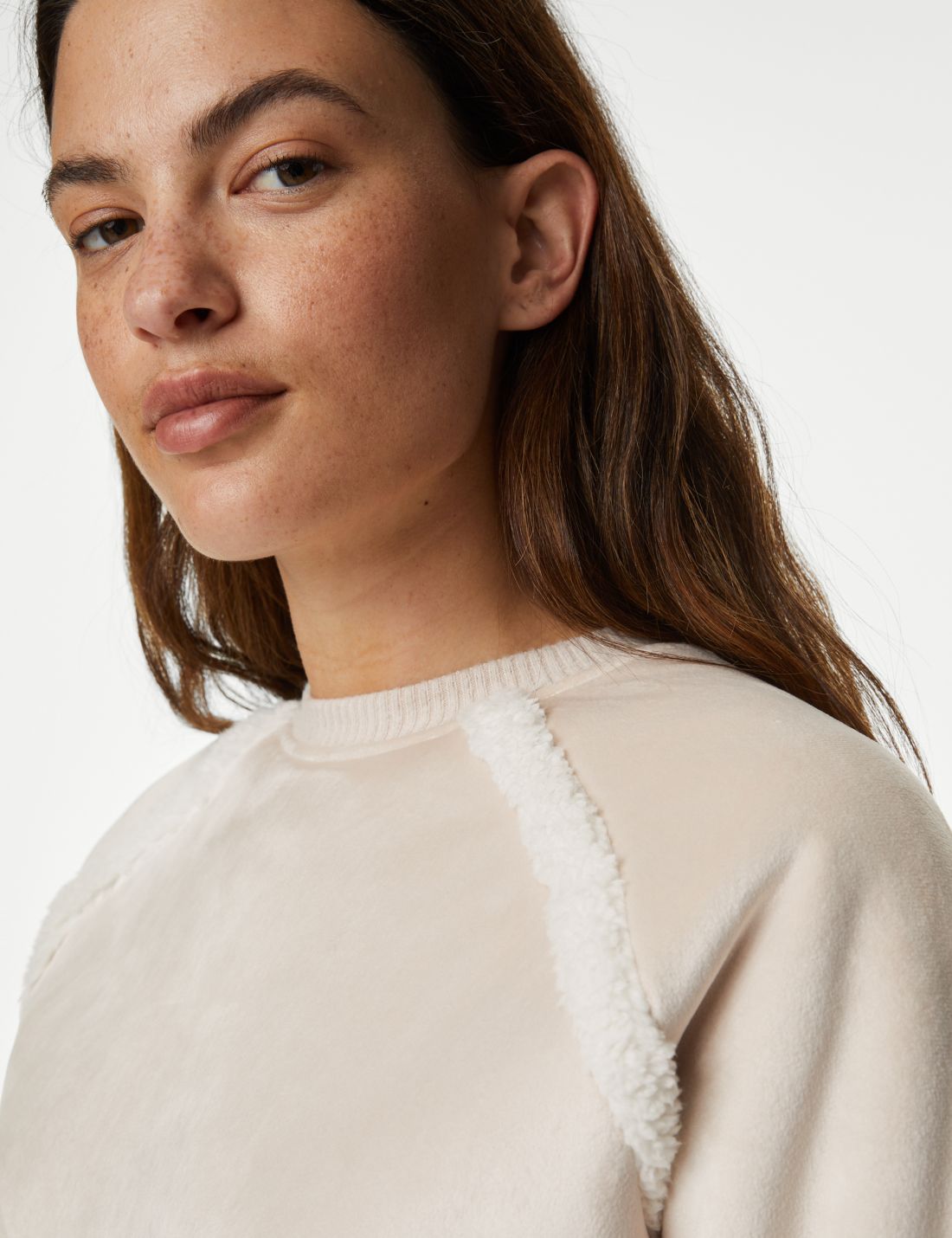 Yuvarlak Yaka Polar Sweatshirt
