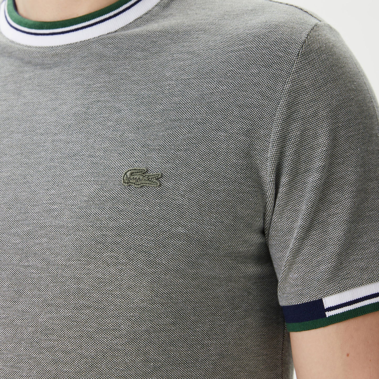 Lacoste Erkek Regular Fit Bisiklet Yaka Gri T-shirt