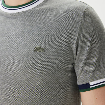 Lacoste Erkek Regular Fit Bisiklet Yaka Gri T-shirt