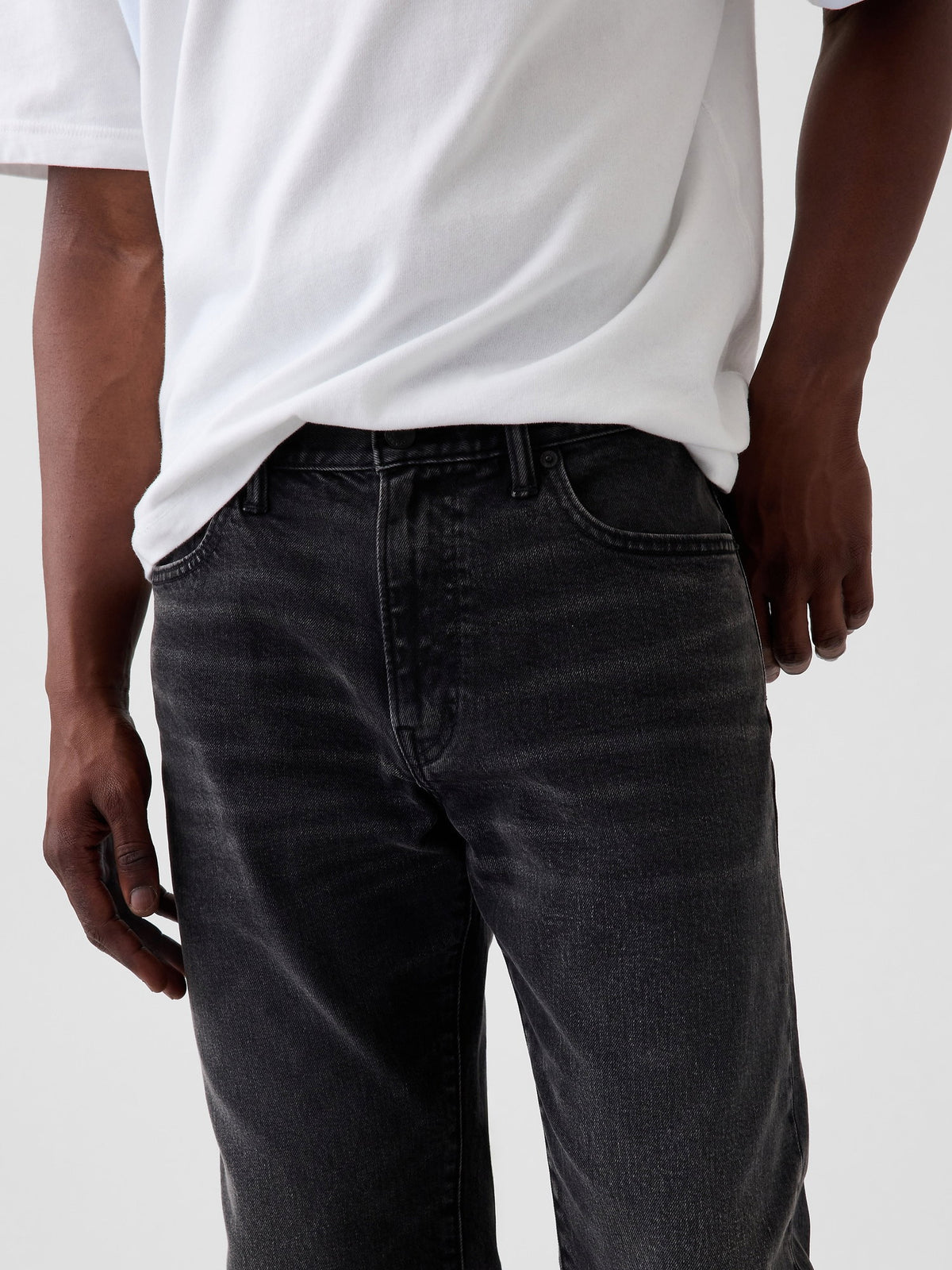 Siyah Straight Jean Pantolon
