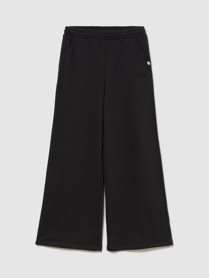 Siyah Vintagesoft Terry Wide-leg Eşofman Altı