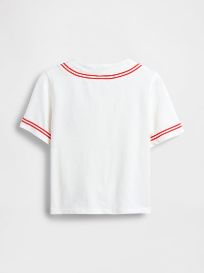 Beyaz Brannan Bear Logo Beyzbol Jersey T-shirt