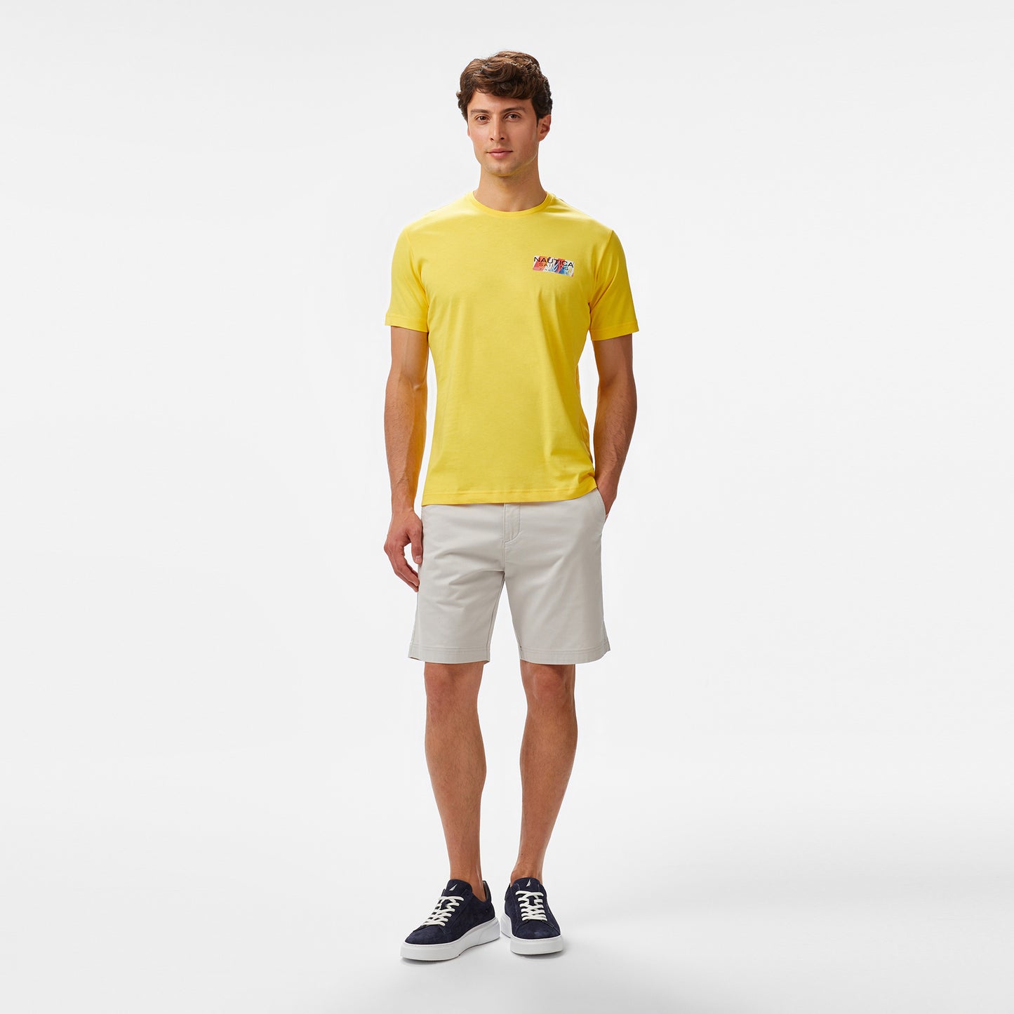 Nautica Erkek Sarı Regular Fit T-shirt