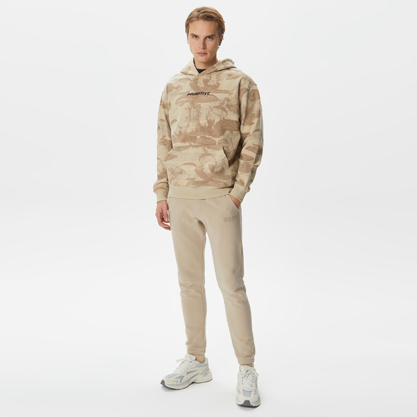 Primitive Harvest Erkek Bej Hoodie