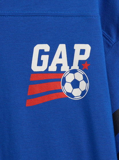 Kobalt Mavisi Oversized Soccer T-shirt
